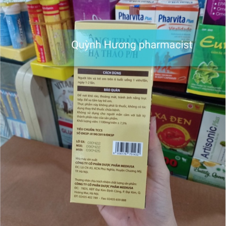 Viên uống ĐÔNG TRÙNG HẠ THẢO P/H hộp 30 viên giúp bồi bổ cơ thể