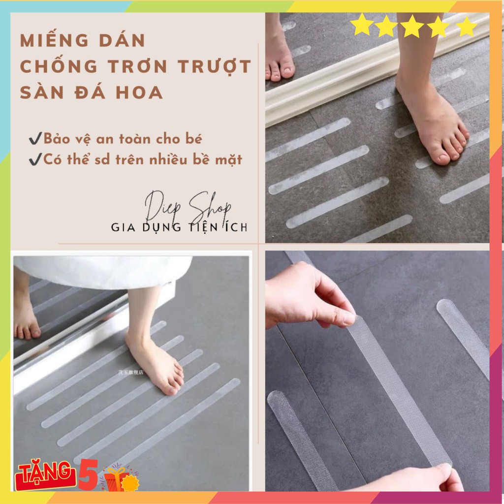 Miếng dán -chống trơn trượt ❤️SALE❤️Miếng lót chống trượt sàn đá hoa dán bảo vệ an toàn cho trẻ em và gđ QC506