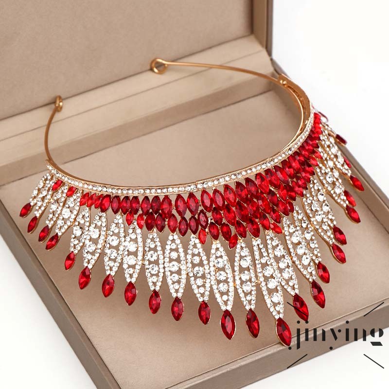 Vương miện cài tóc GETNOIVAS đính đá phong cách cổ điển thanh lịch cho nữ