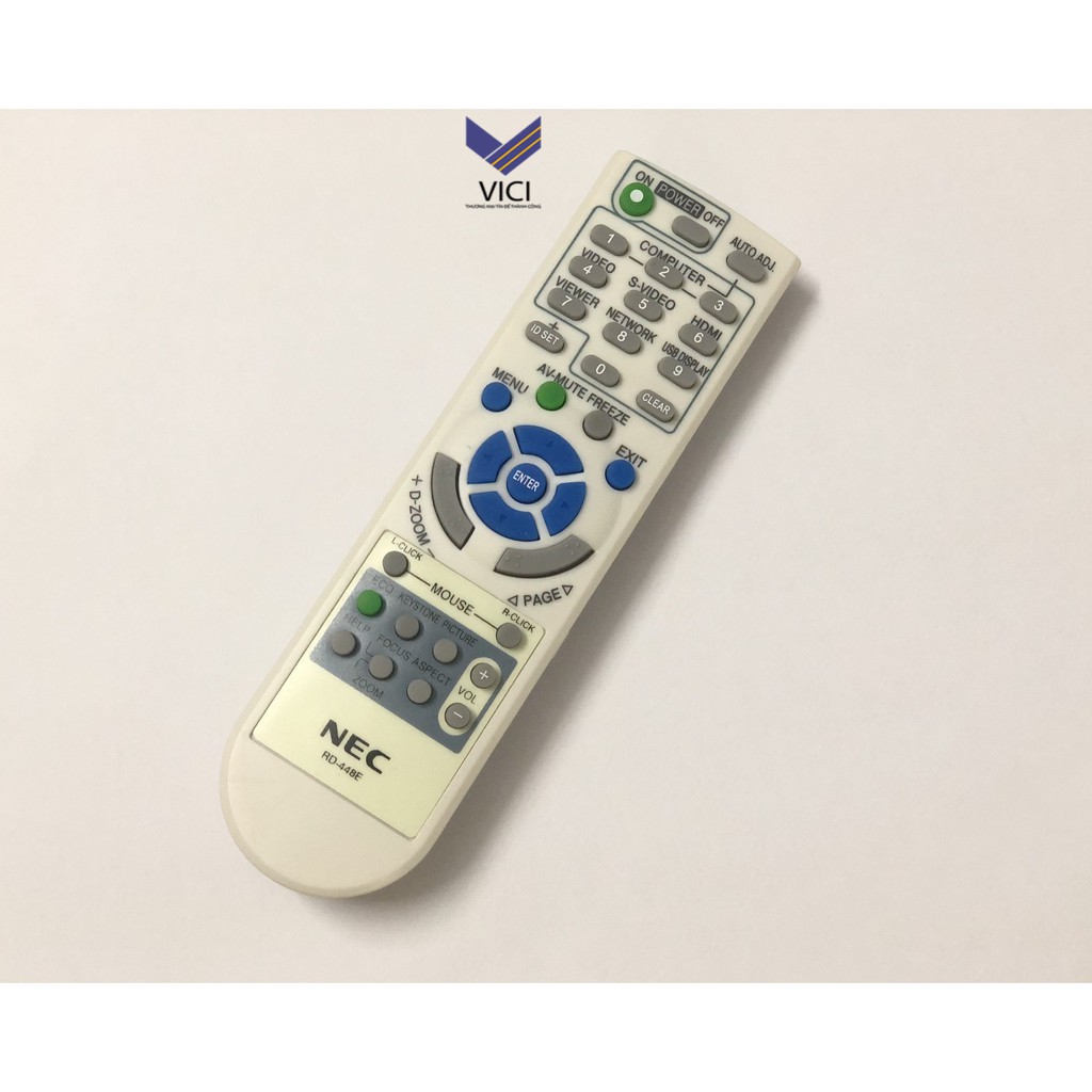 Điều khiển máy chiếu Nec - mẫu mới  Tặng kèm pin