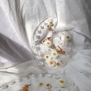 Palette/ bảng pha màu resin hoa cúc/ nghệ thuật, trang trí