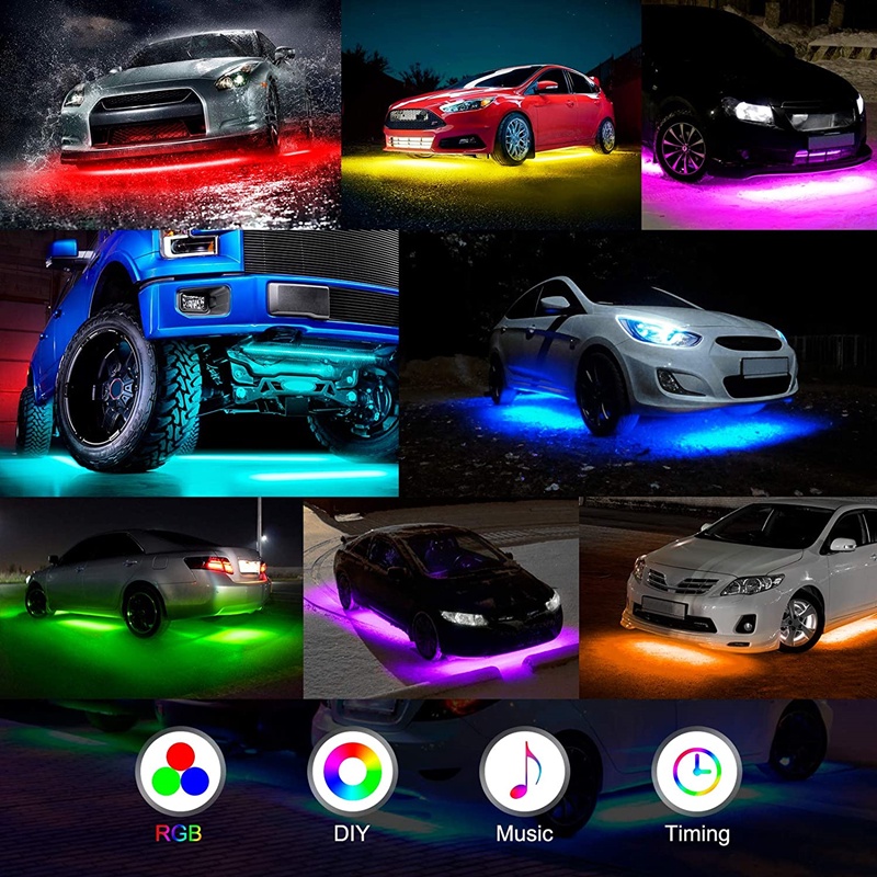 Dải Đèn Led Nhiều Màu Mềm Mại Linh Hoạt Trang Trí Xe Hơi / Xe Máy