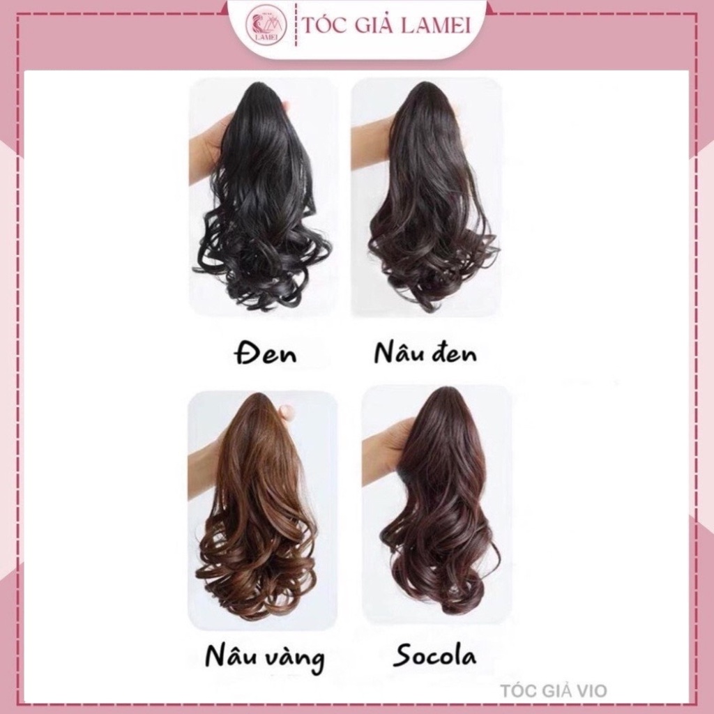 Tóc giả nữ❤️FREESHIP❤️Tóc ngoạm xoăn ngắn 30cm