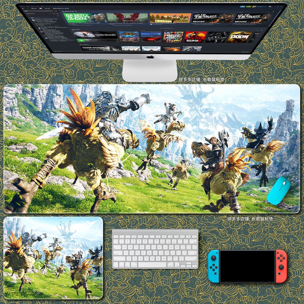 Tấm Lót Chuột Và Bàn Phím Máy Tính 14 Kích Thước Ngoại Cỡ ff14 700x300