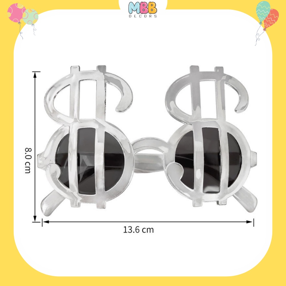 [TPHCM] Mắt Kính Sinh Nhật Hình Tiền Đô Ngộ Nghĩnh Dễ Thương - MBBDecor