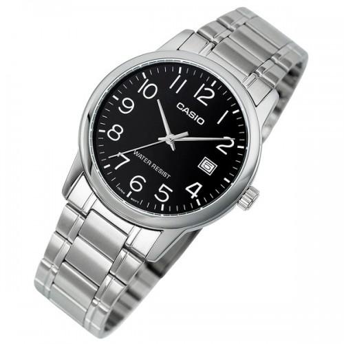 Đồng Hồ Casio Nam MTP-V002D-1B Dây Kim Loại - Mặt Số Màu Đen