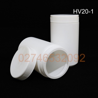 Hủ Nhựa 300-400g Nắp Vặn Thân Trắng Đục HV20-1 - Đựng Bột Nậu Nành - Bột Nghệ - Bột Bắp