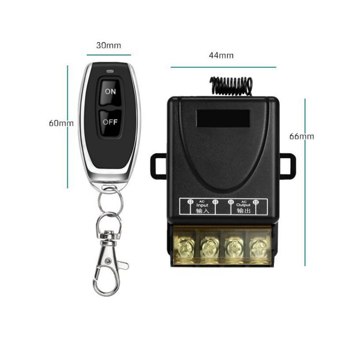 Công tắc điều khiển từ xa Rf 100m/3000w/30A/ AC 220V RF 433Mhz, Dùng điều khiển máy bơm ,bóng đèn...