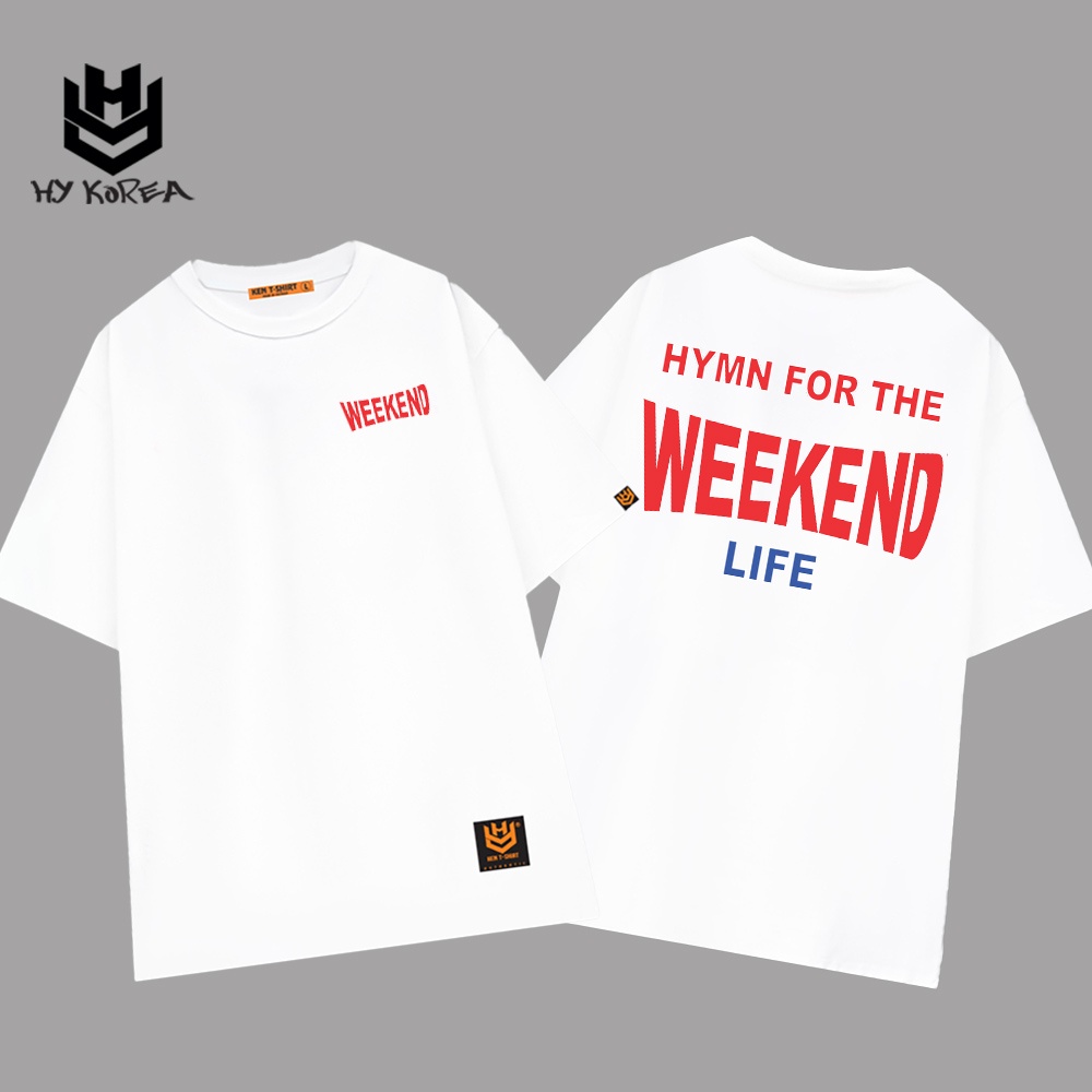 Áo thun tay lỡ nữ HY KOREA Weekend DC281 freesize phông form rộng dáng Unisex - mặc cặp, nhóm, lớp.