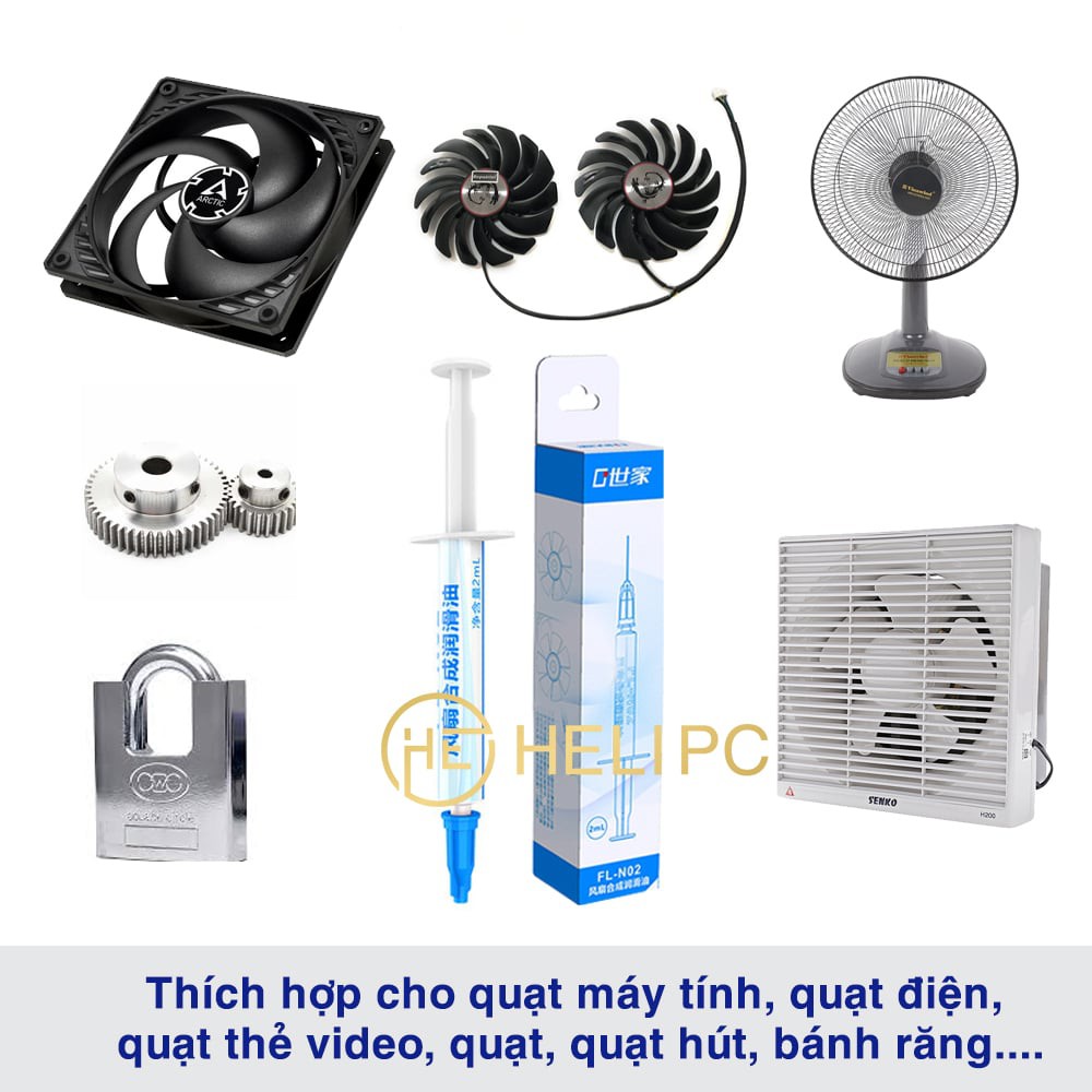 Dầu tra quạt tản nhiệt máy tính FL-N02 dầu bôi trơn mỡ bôi trơn 2ml