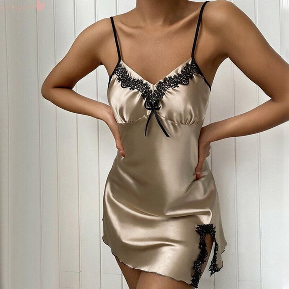 Đầm ngủ mềm mại phối ren thời trang cho nữ
 | BigBuy360 - bigbuy360.vn