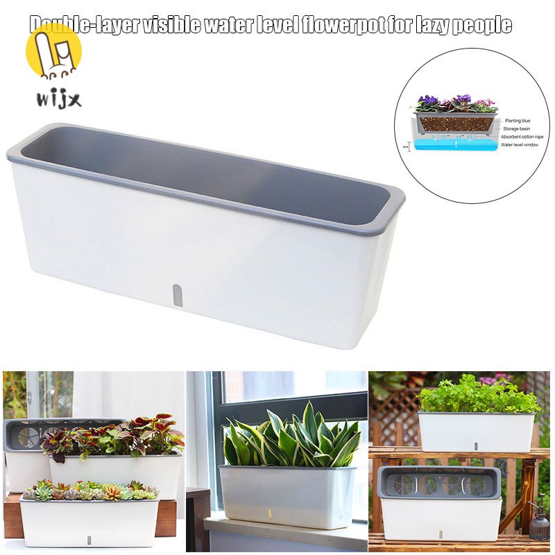 Chậu cây cảnh hai lớp tự tưới nước tiện dụng