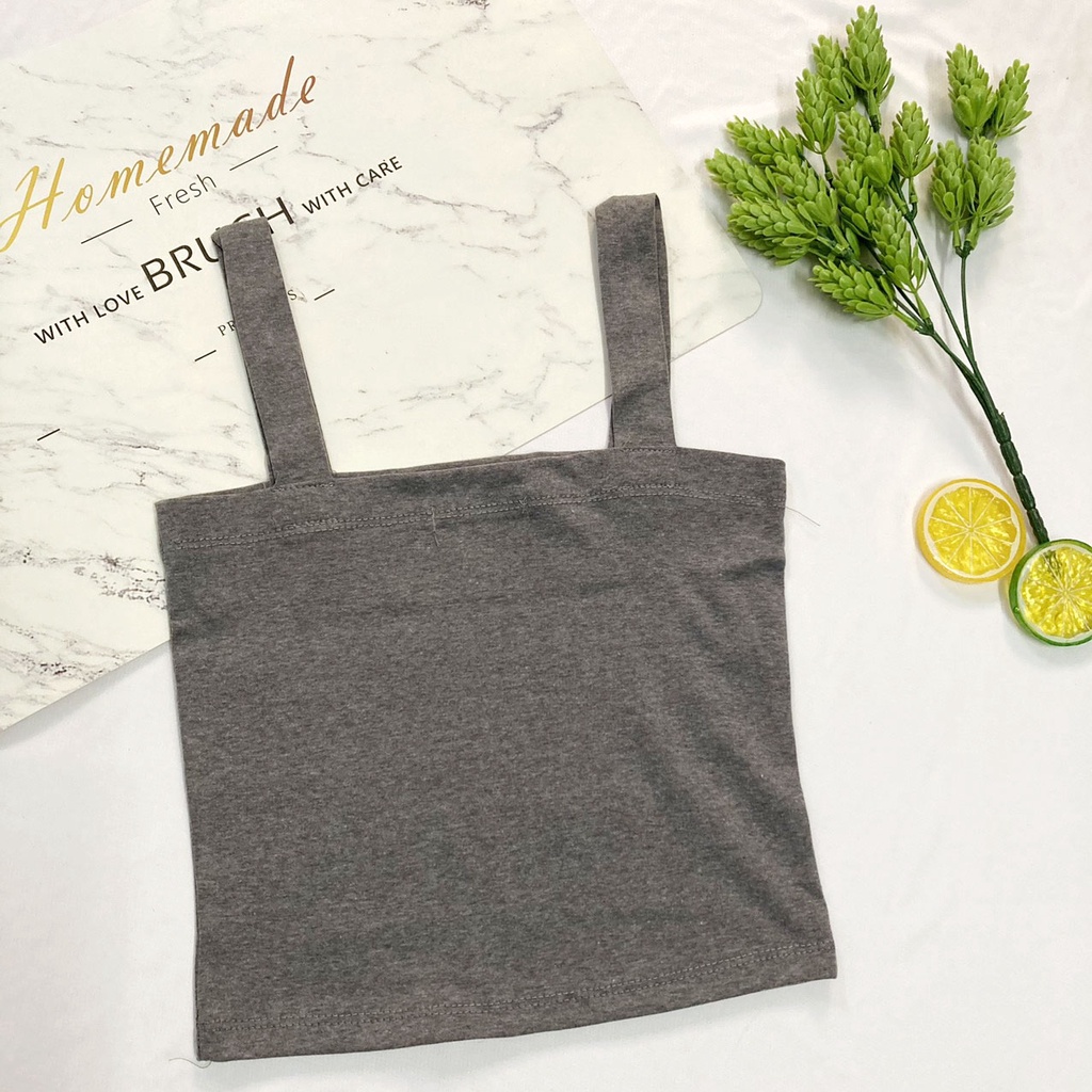 Áo 2 dây bảng to Freesize từ 40-45kg thun dày đẹp mịn - DÁNG CROPTOP - AO23