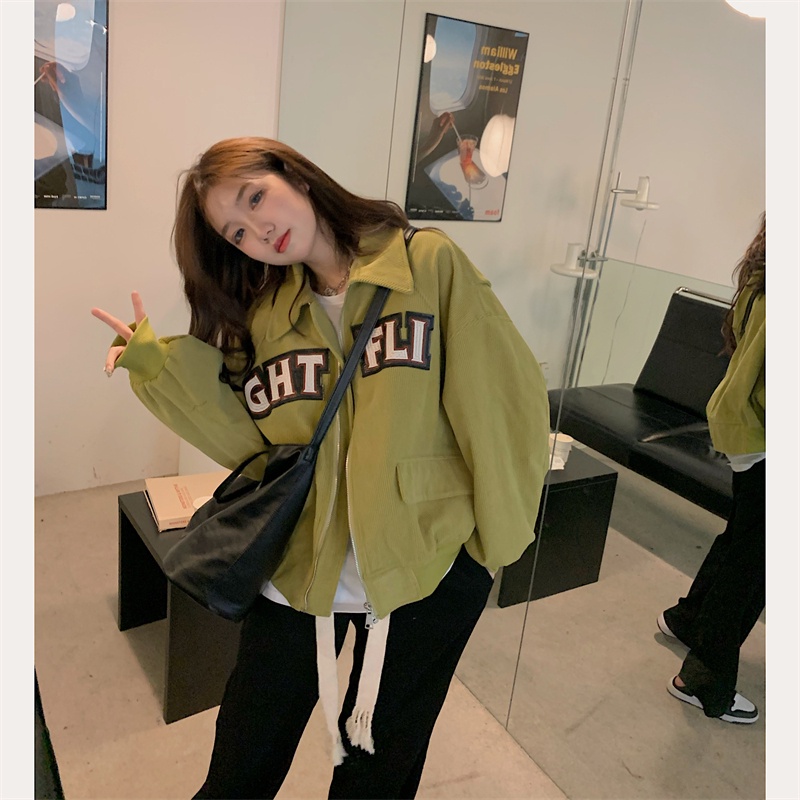 Áo Khoác Bóng Chày Phong Cách retro Thời Trang Cho Nữ
