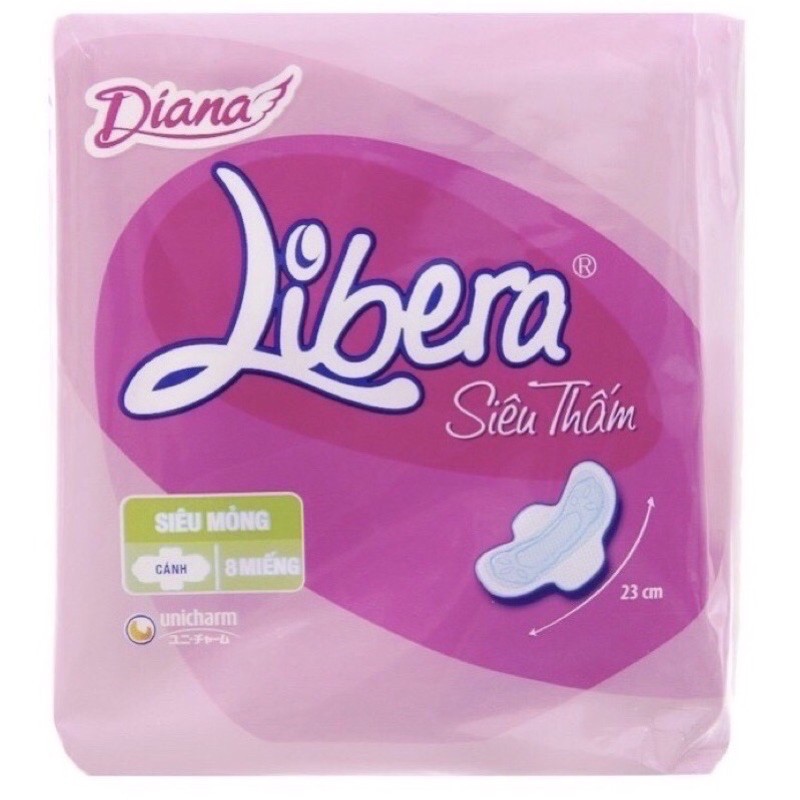 [Chính hãng] 6 gói Băng vệ sinh Libera siêu thấm siêu mỏng cánh của Unicharm