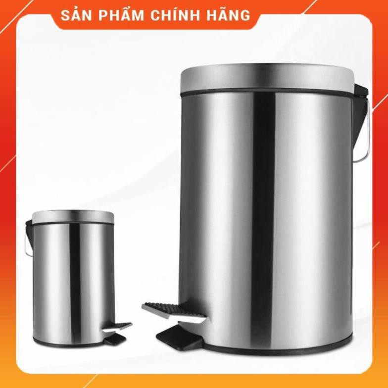 [Chính hãng-Lỗi 1 đổi 1] Thùng rác tròn inox đạp chân Vinamop cao cấp (Bảo hành 6 tháng