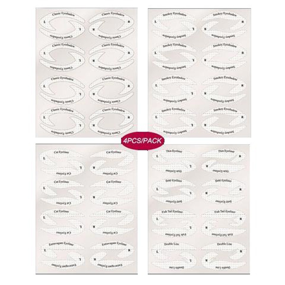 Bộ 4 Khuôn Kẻ Mắt/Đánh Phấn Mắt Dễ Sử Dụng Cho Người Mới Bắt Đầu