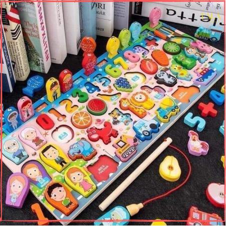 Bộ ghép số bằng gỗ thông minh cho bé