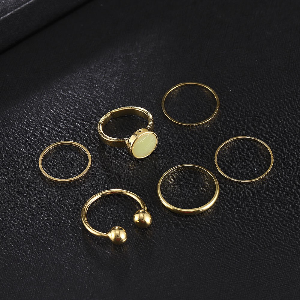 Set 5 nhẫn đeo tay phong cách Boho thời trang cho nữ