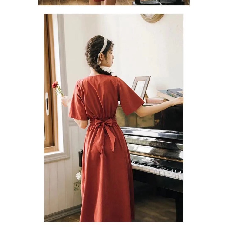 Đầm Dài Tay Ngắn Thiết Kế Mới Thời Trang Dành Cho Mùa Hè