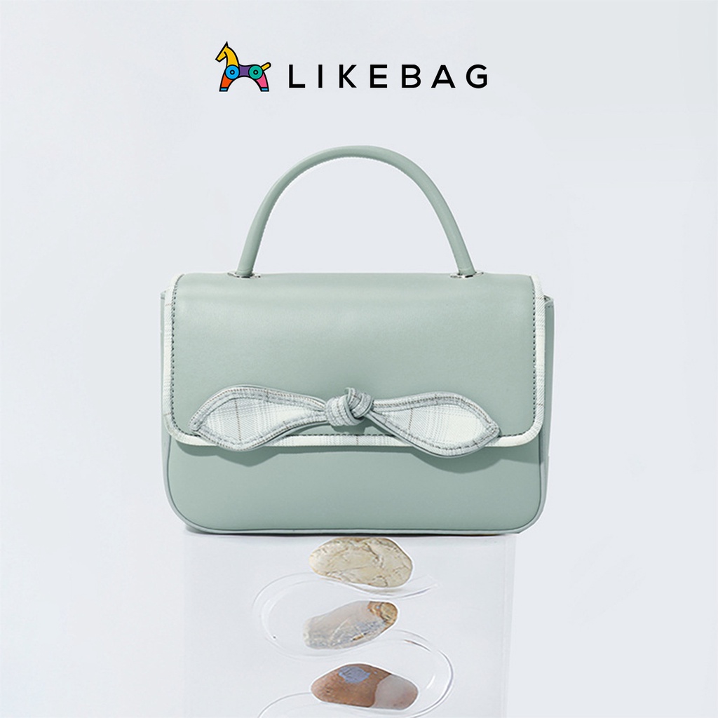 Túi đeo chéo nữ thời trang LIKEBAG form chữ nhật nhỏ gọn phối nơ dễ thương ST2150 - LIBAGI
