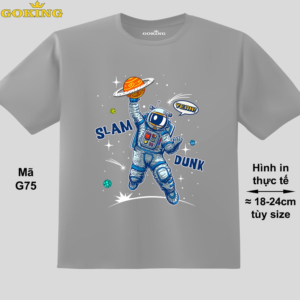 SLAM DUNK, mã G75. Áo thun trẻ em in siêu đẹp cho bé trai, bé gái. Áo phông thoát nhiệt GOKING hàng hiệu cao cấp