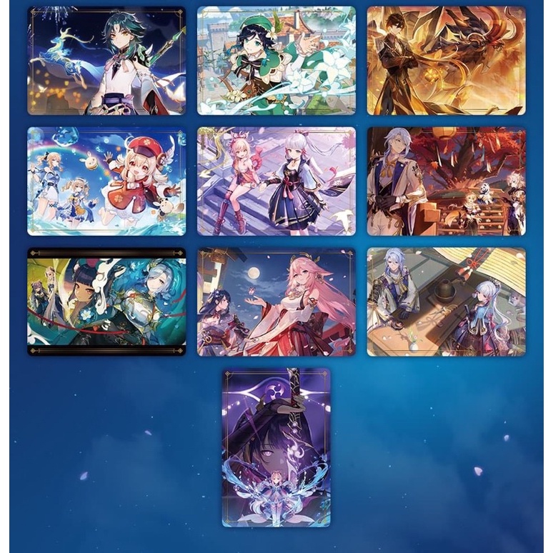 Thẻ nhân phẩm Metal card Genshin Impact Vol 2