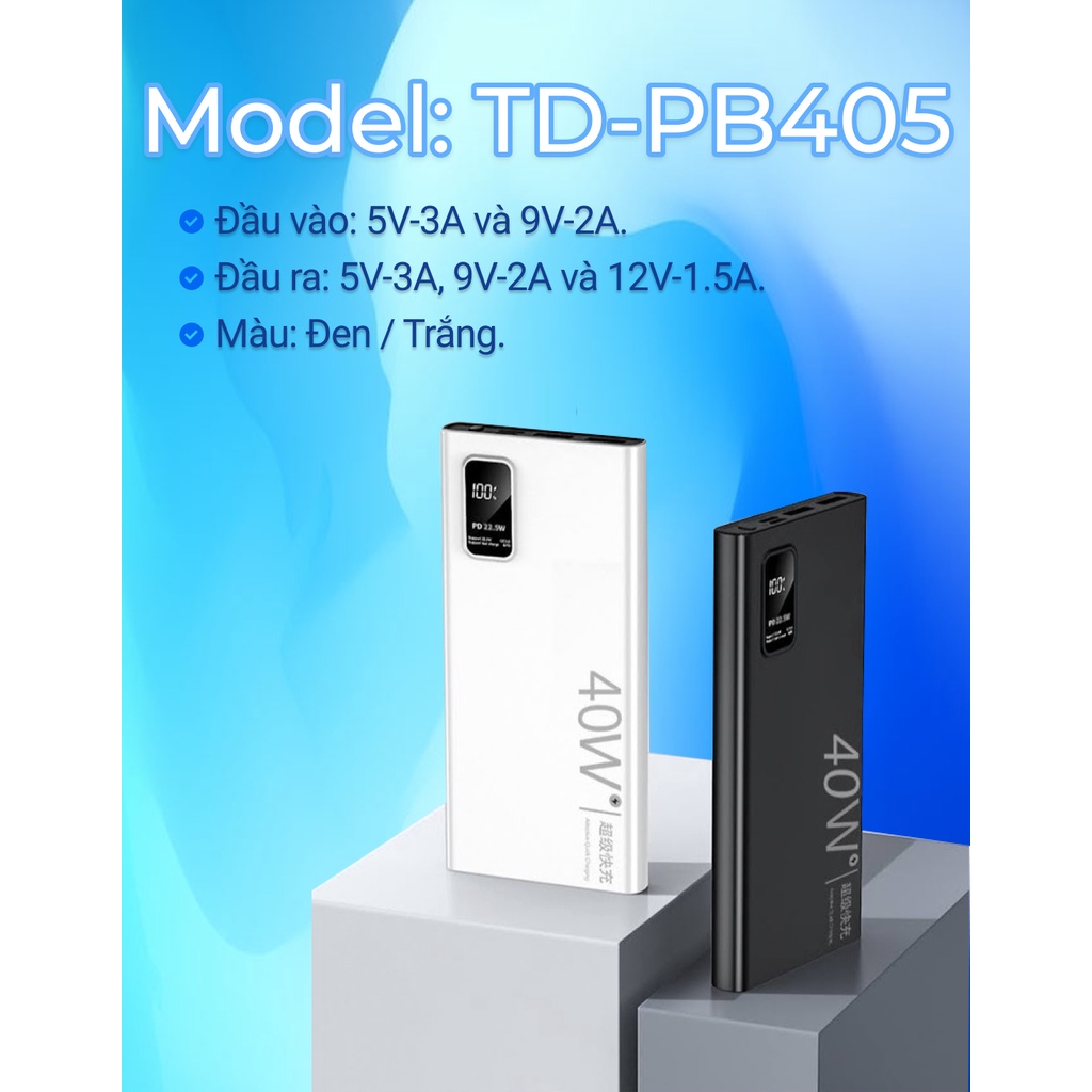 Pin Sạc Dự Phòng 10000mah / 20000mah - THE DEOSD - TD-PB405