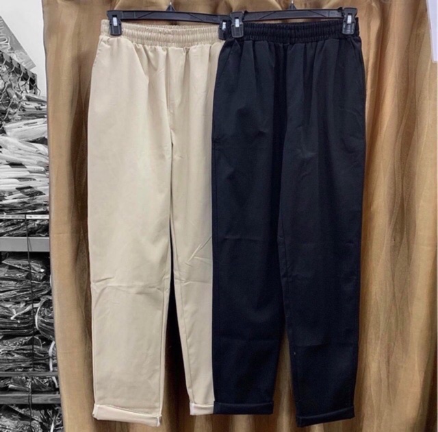 Quần kaki nữ lưng thun chất vải đẹp | BigBuy360 - bigbuy360.vn