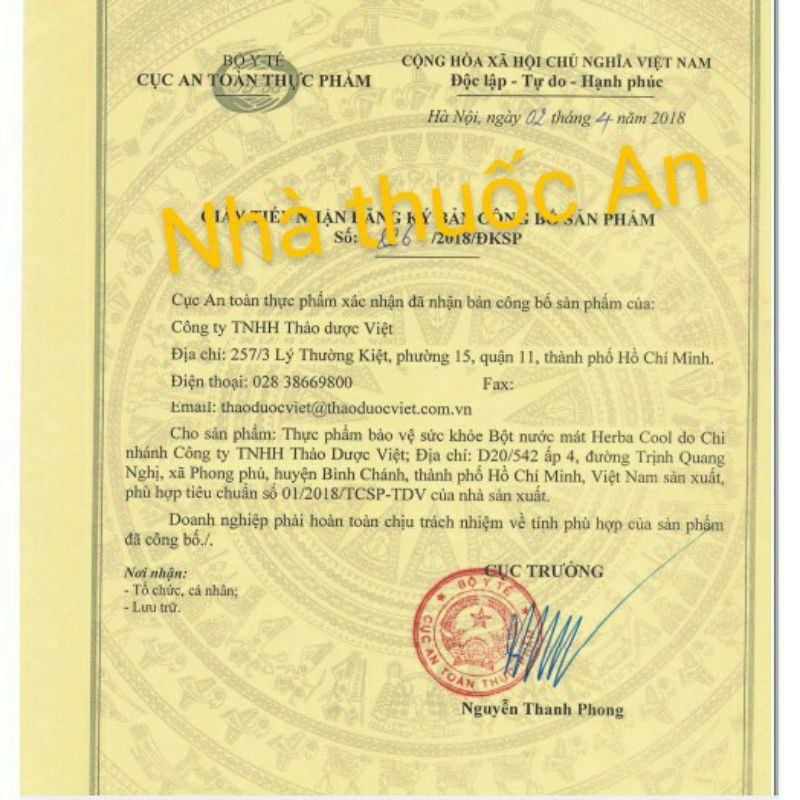 Herba cool bột sủi hộp 10 gói | BigBuy360 - bigbuy360.vn