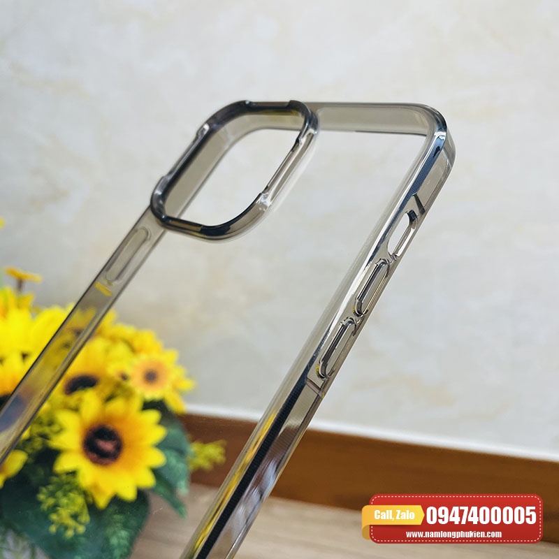 Ốp lưng iPhone 14 Pro Max Likgus trong viền màu đen