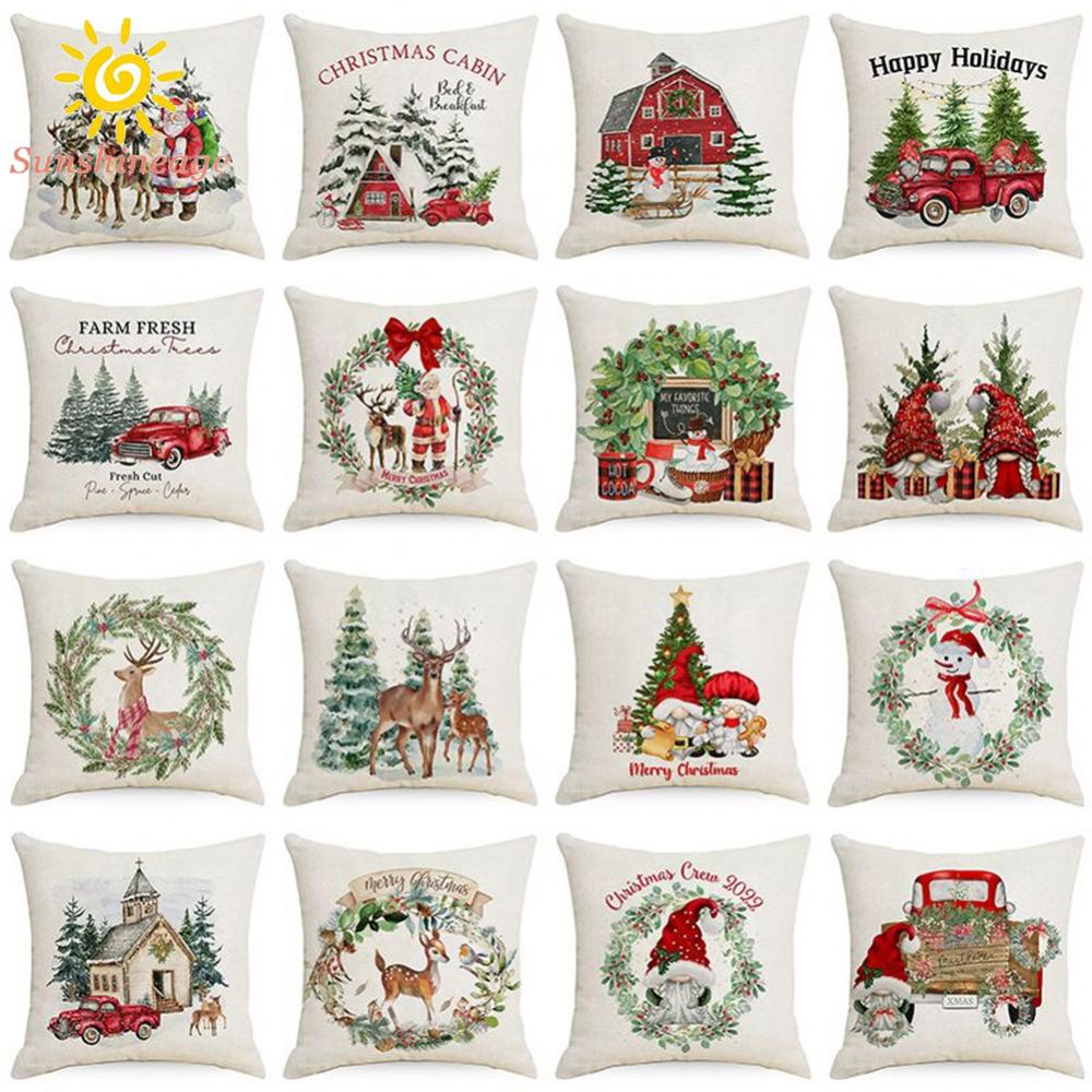18&quot; 45cm Christmas Xmas Cushion Cover Pillow Case Sofa Home Décor Santa Claus