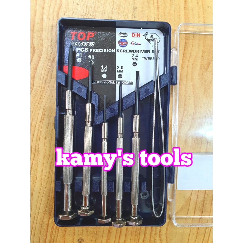 Bộ tua vít sửa đồng hồ, laptop 6 cây có nhíp Top model TPD-30007
