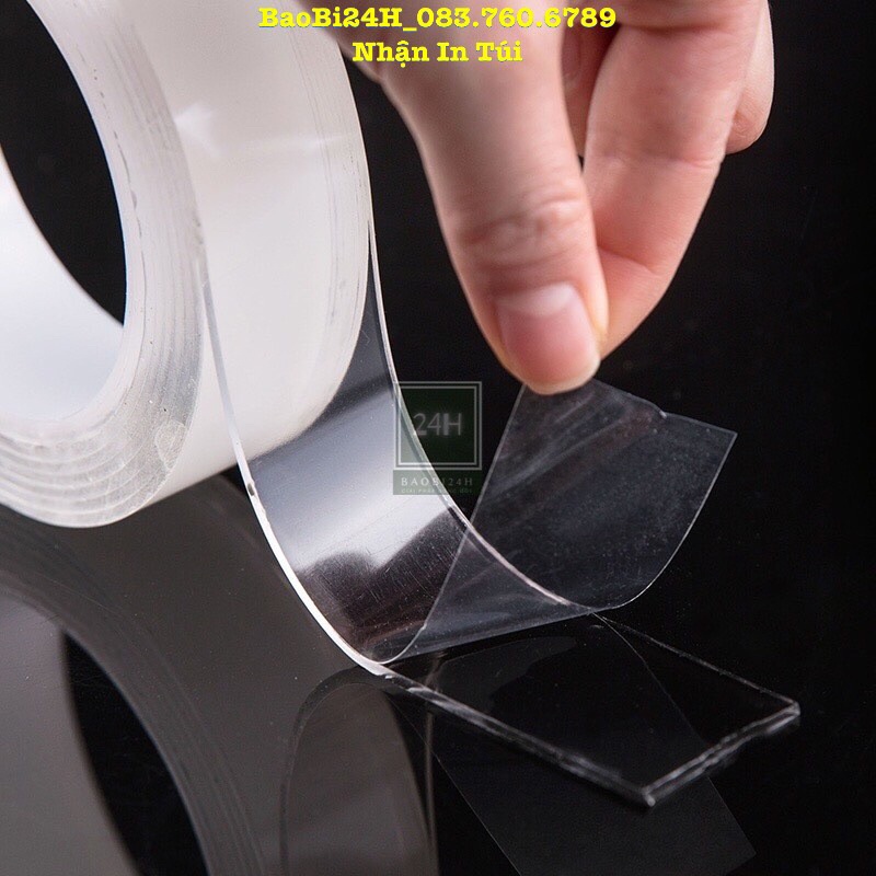 01 CUỘN BĂNG KEO 2 MẶT SIÊU DÍNH ĐA NĂNGBăng keo hai mặt siêu dính trong suốt dán tường 3m và 5m.