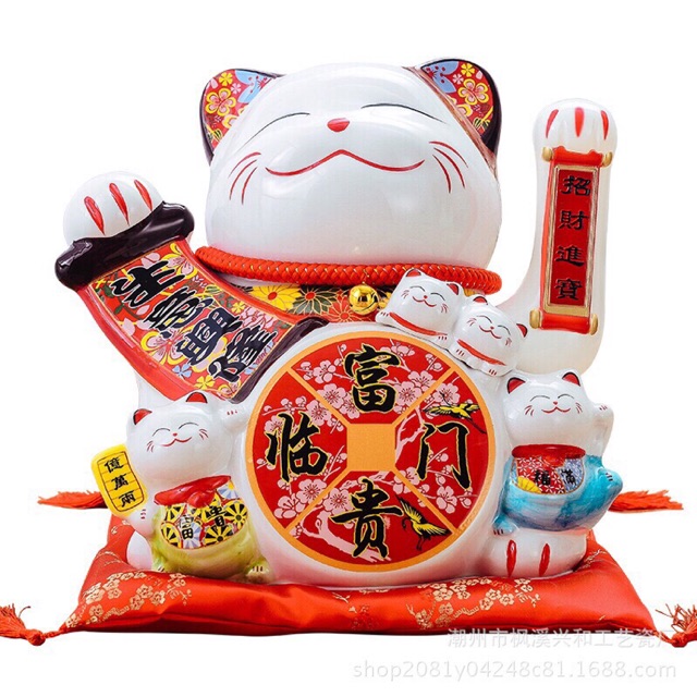 ( chọn mẫu) Mèo thần tài cao 30cm kèm đệm | BigBuy360 - bigbuy360.vn