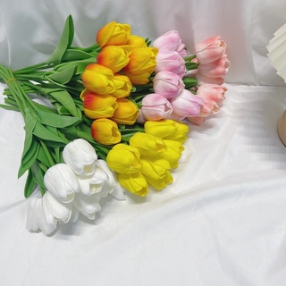 Ảnh thật - Hoa tulip giả trang trí nhà cửa