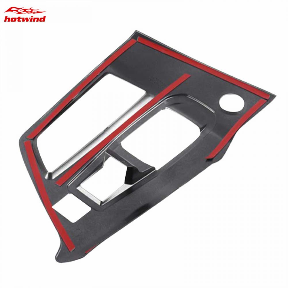 Hw Miếng Dán Bảng Điều Khiển Cần Gạt Số Họa Tiết Sợi Carbon Màu Bạc Trang Trí Nội Thất Cho Peugeot 3008 GT 5008 2016- 2018