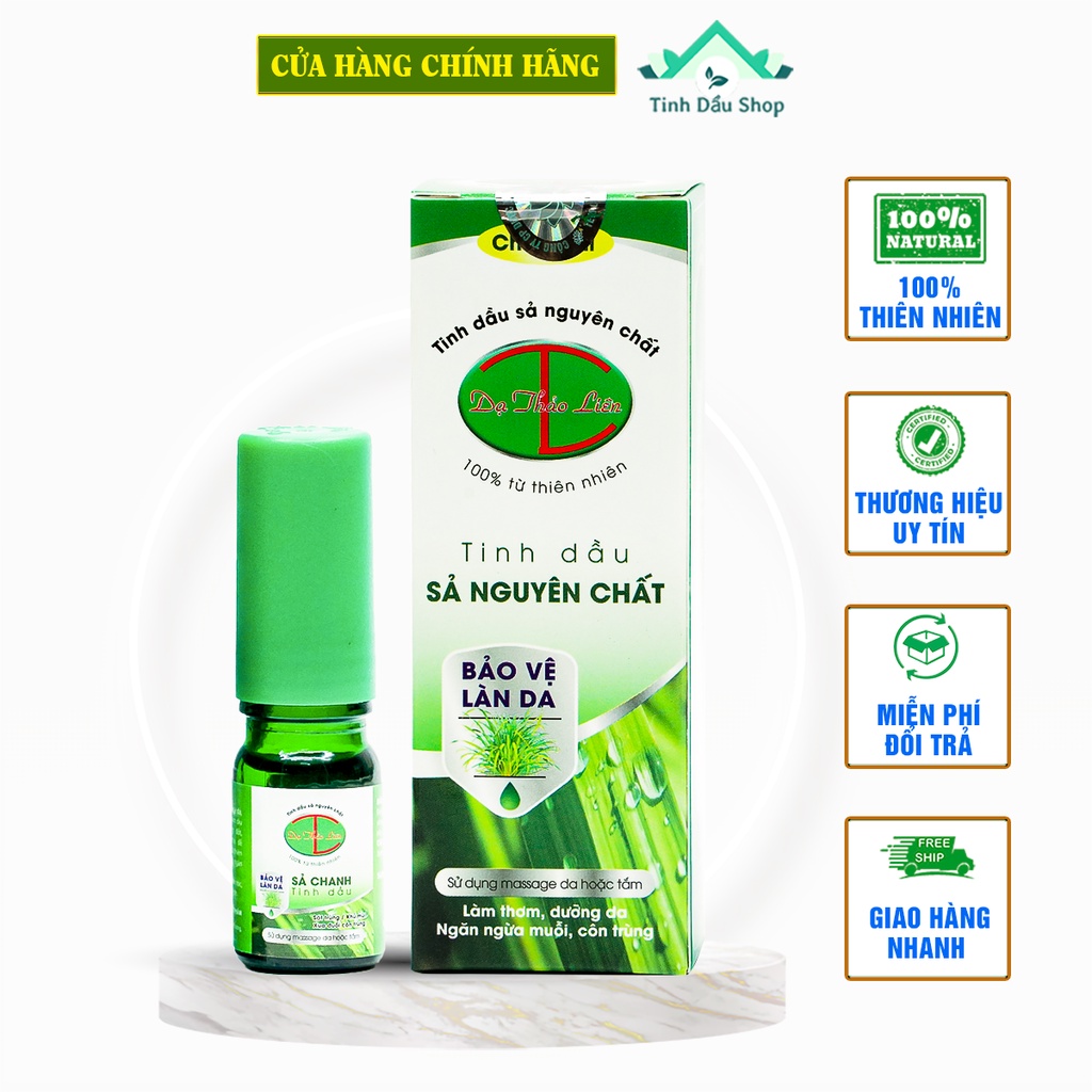 Tinh Dầu Xả Nguyên Chất 5ML Dạ Thảo Liên hống muỗi, xông phòng, khử khuẩn