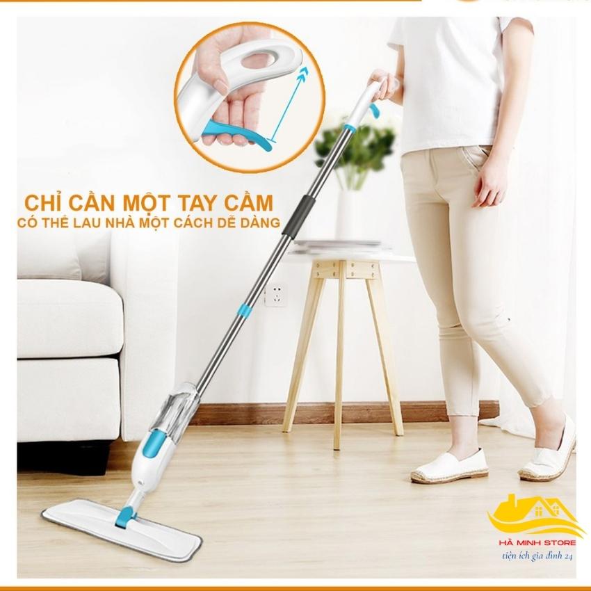 Cây lau nhà phun sương thông minh đa năng 2 trong 1  xoay 360 độ tiện ích chôi lau nhà phun sương hà minh store