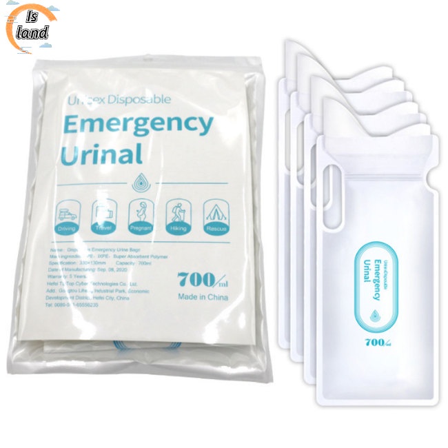 Bộ 4 Túi Đi Tiểu Khẩn Cấp 700ml Dùng Một Lần Cho Nam Nữ