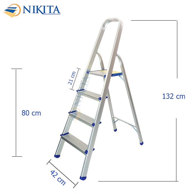 NIKITA - THANG GHẾ NHÔM GIA ĐÌNH 4 BẬC - BH 24 THÁNG