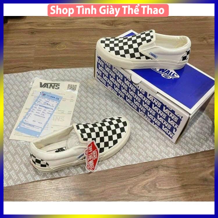 [💦 Sale sốc🌺] Giày 𝐕𝐀𝐍𝐒 Caro Slipon lười nam nữ 2021 full box bill hot hit | BigBuy360 - bigbuy360.vn