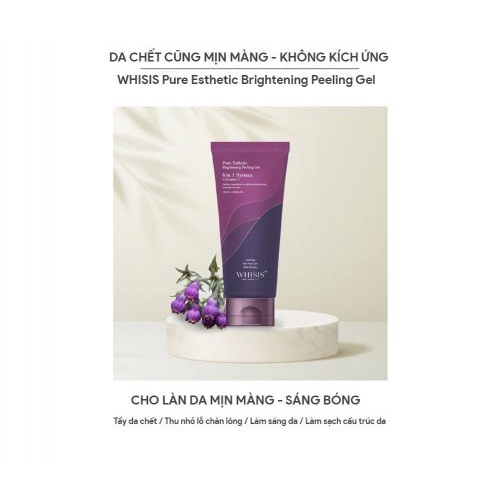 Gel tẩy da chết Whisis chiết xuất thảo dược thiên nhiên trắng da chống lão hóa Linh Giang chính hãng
