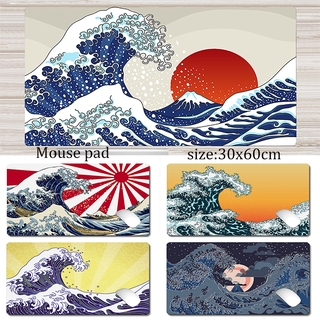 Tấm Lót Chuột Chơi Game Tốc Độ Cao Họa Tiết Sóng Biển Nghệ Thuật