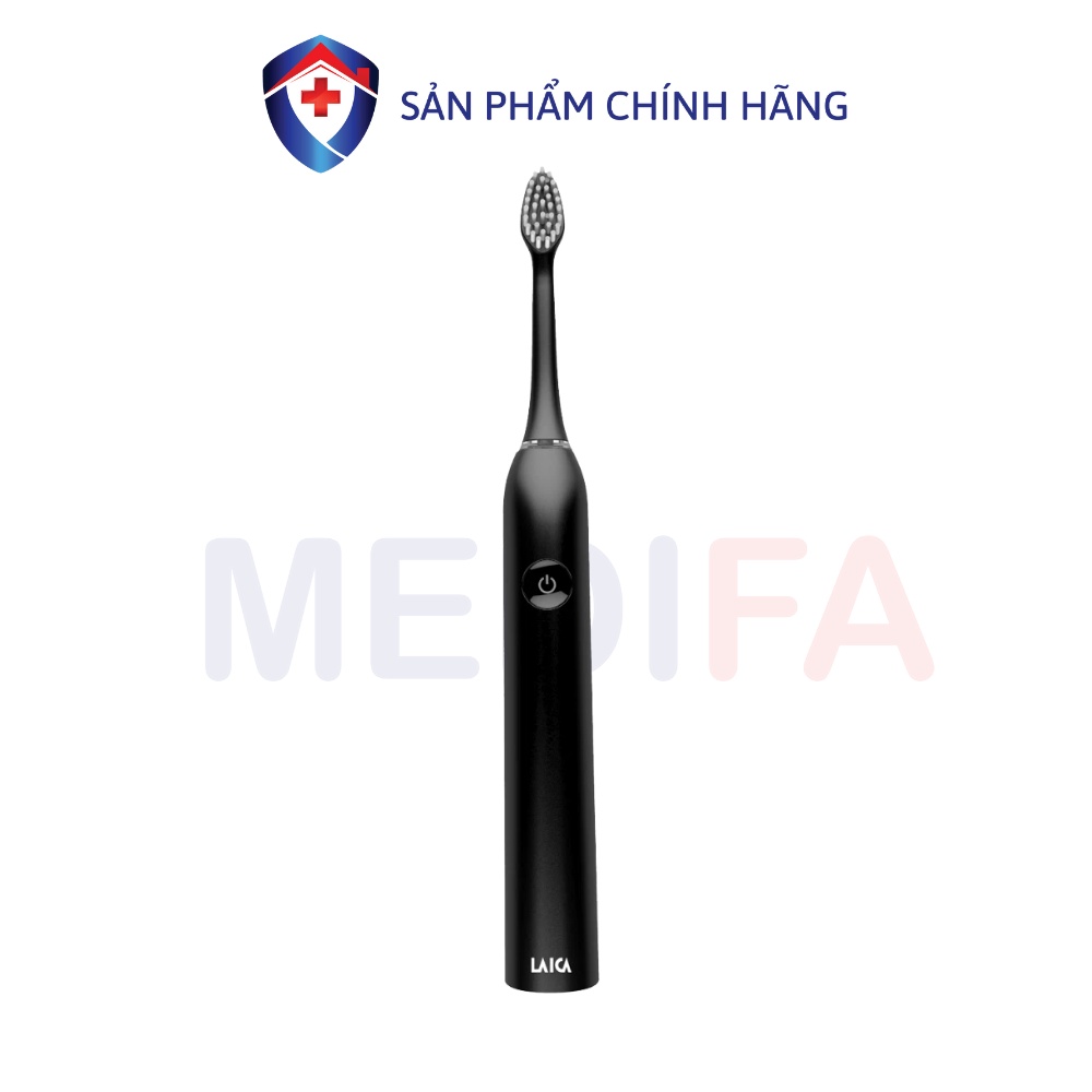 [CHÍNH HÃNG] Bàn chải điện Laica PC4004, thiết kế sang trọng, tặng 02 đầu bàn chải kèm theo, rửa thoải dưới nước