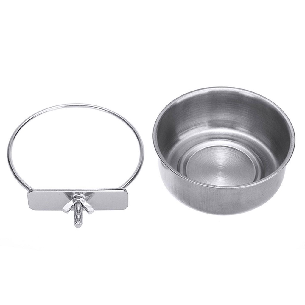 Khay Đựng Thức Ăn Bằng Thép Không Gỉ Cho Chim Cảnh / Hamster