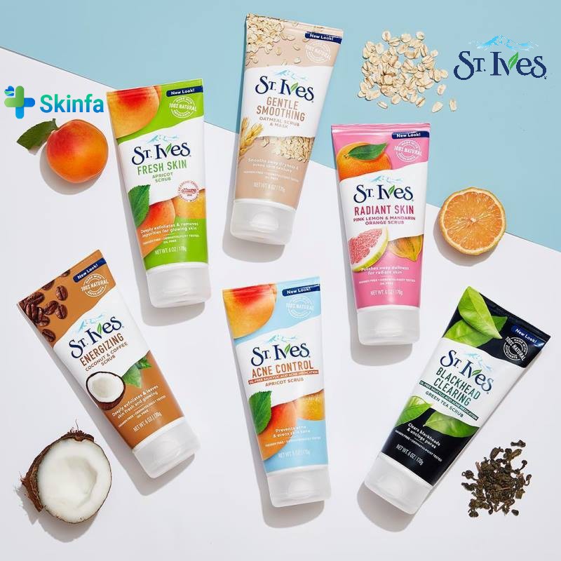 Sữa Rửa Mặt St.Ives  Tẩy Tế Bào Chết Dịu Nhẹ 170g - Skinfa