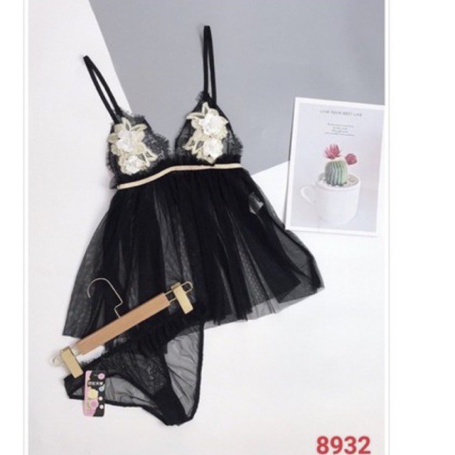 Mới 8/3 Váy voan ren 3D ngực kèm chip | BigBuy360 - bigbuy360.vn