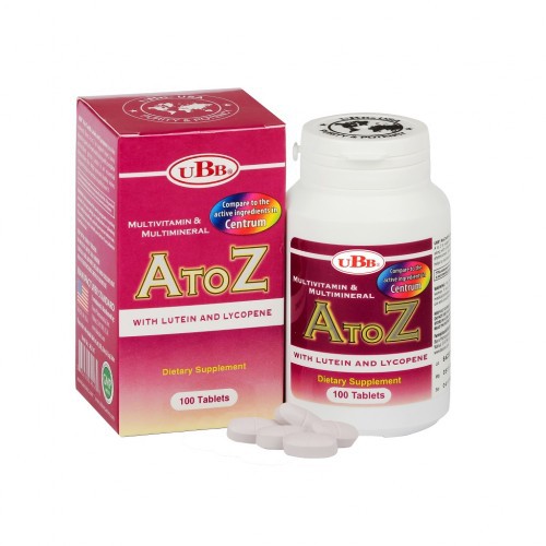 UBB® A TO Z - Bổ sung vitamin và khoáng chất cần thiết. Giúp nâng cao sức đề kháng cho cơ thể