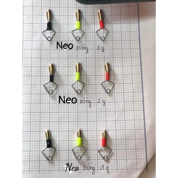 Combo 2c chì neo câu cá đồng khoá inox 304